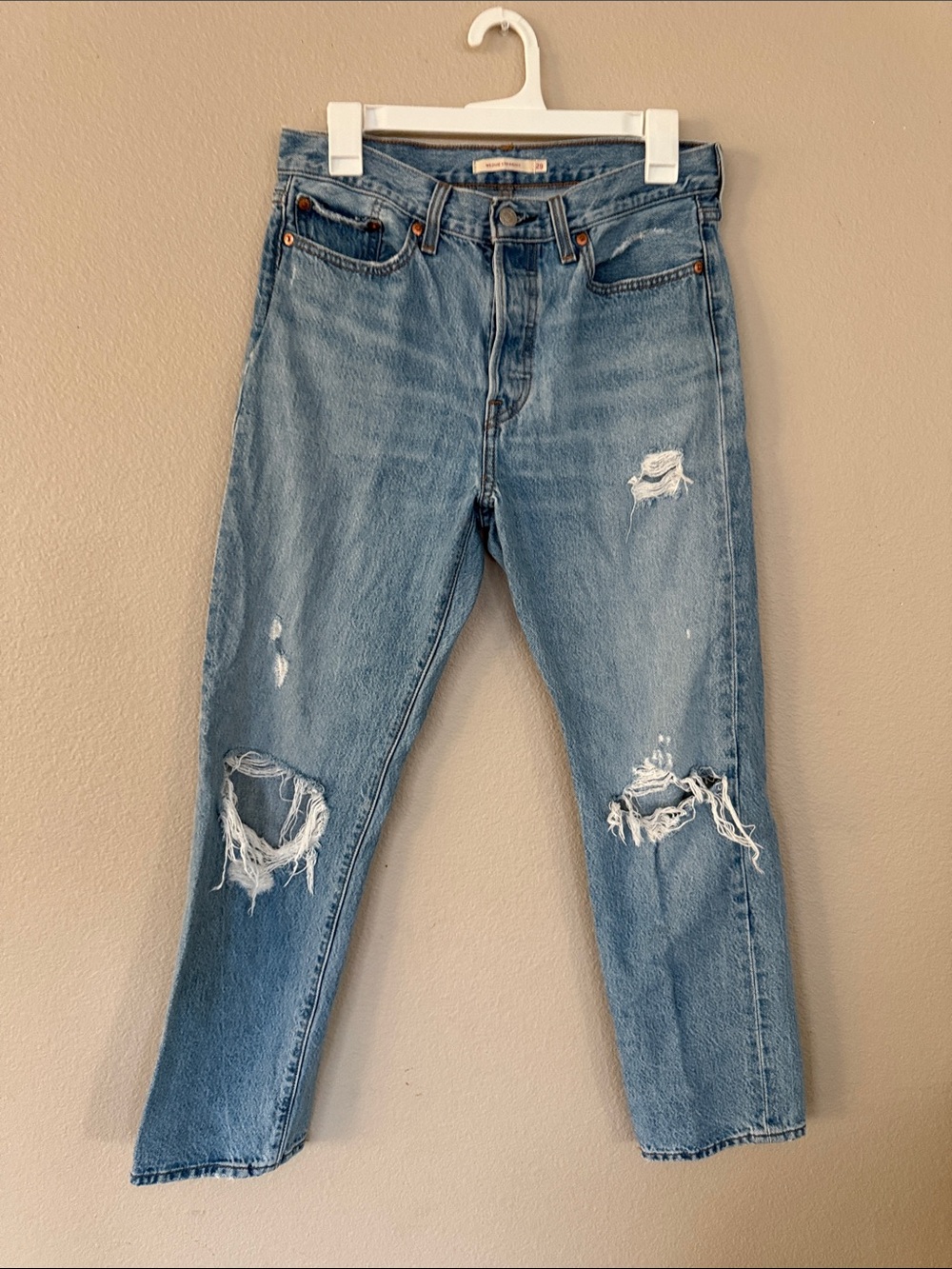 Light Blue Distressed Women's Jeans